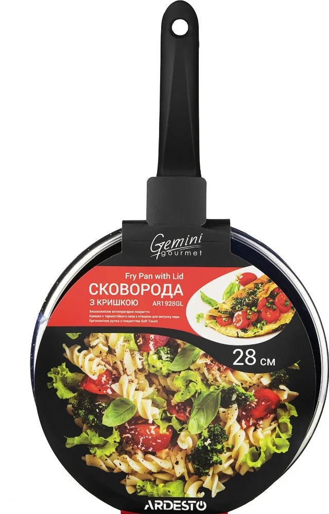 Фото Сковорода ARDESTO Gemini Gourmet с крышкой 28 см AR1928GL