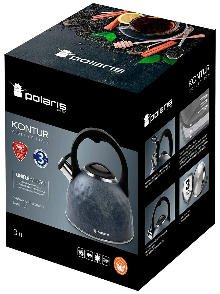 Цена Чайник со свистком POLARIS Kontur-3L