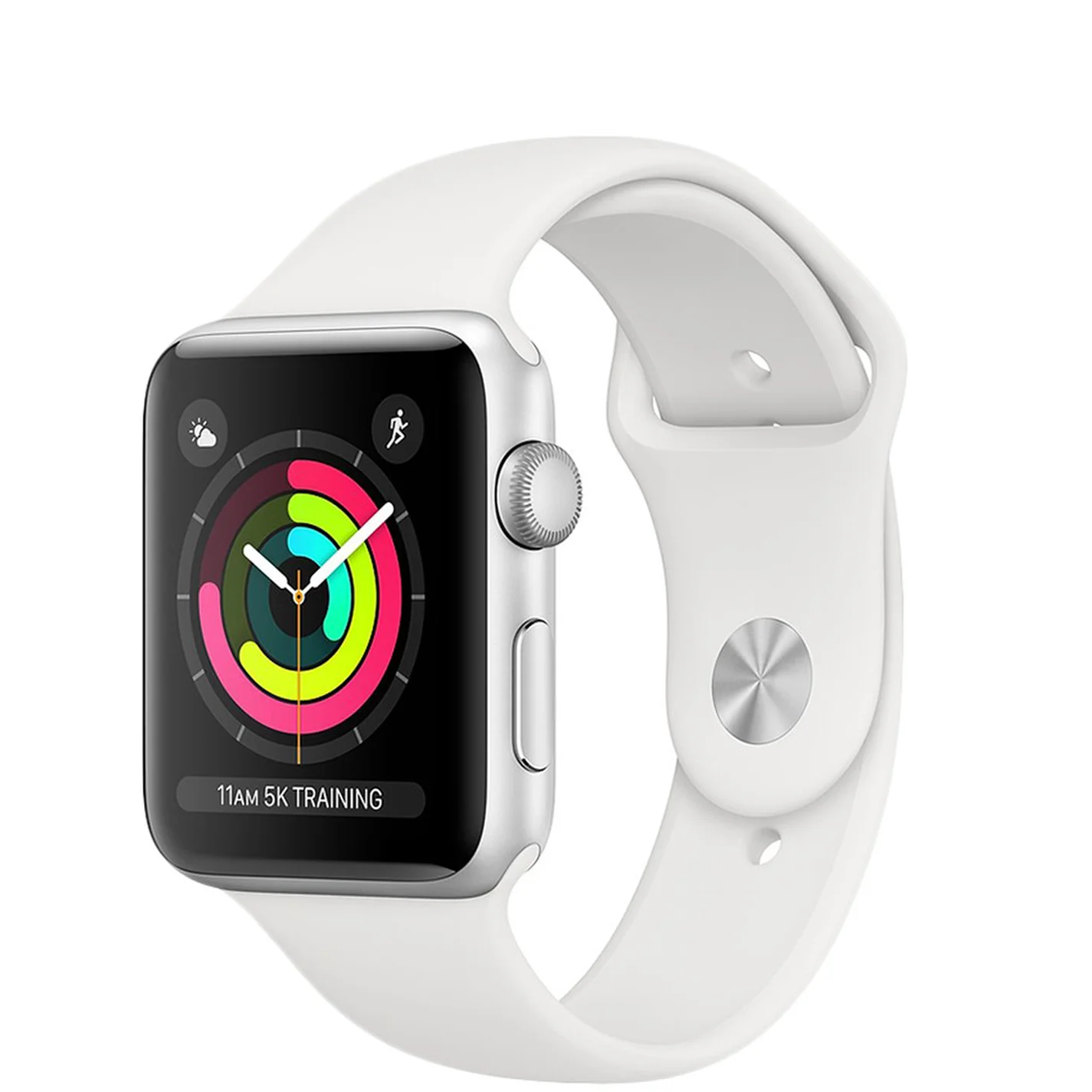 Смарт-часы APPLE Watch Series 3 GPS 38mm Silver Aluminium Case with white Sport Band (MTEY2)