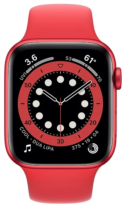 Фото Смарт-часы Apple Watch Series 6 44mm Red Aluminium Case with Sport Band M00M3GK/A