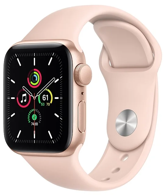 Смарт-часы APPLE Watch SE GPS 40mm A2351 Gold Aluminium Case/Pink Sand Sport Band (MYDN2GK)