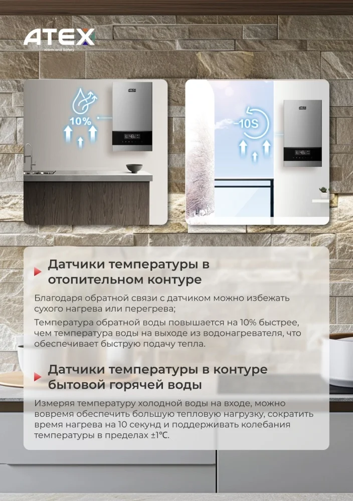 Цена Газовый котел ATEX Comfort 24B5A + ДЫМОХОД