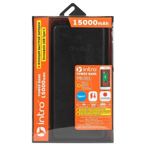 Фото Power Bank INTRO PB1501-BK