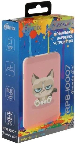 Купить Power Bank RITMIX RPB-10007 Grumpy Cat