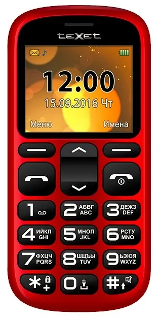 Мобильный телефон TEXET TM-B306 red