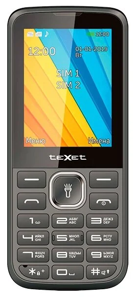 Мобильный телефон TEXET TM-213 black red