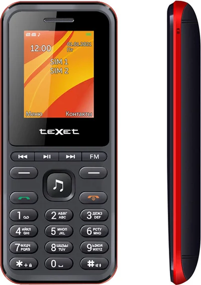 Фото Мобильный телефон TEXET TM-316 Black-Red