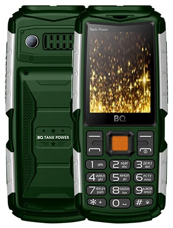 Мобильный телефон BQ BQ-2430 Tank Power Green Silver