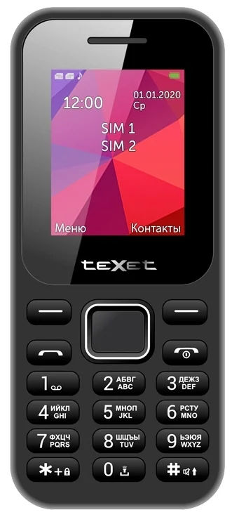 Мобильный телефон TEXET TM-122 Black