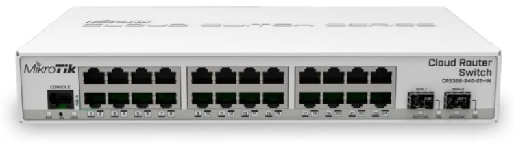 Фото Маршрутизатор MIKROTIK CRS326-24G-2S+IN rack