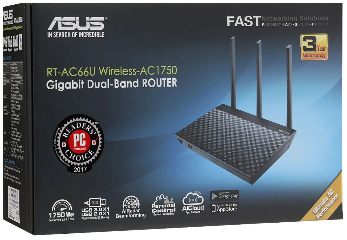 Цена Роутер ASUS RT-AC66U (90IG0300-BM3100(