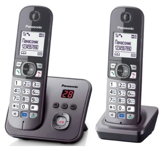 Фото Радиотелефон PANASONIC KX-TG6822RUM Black-Silver