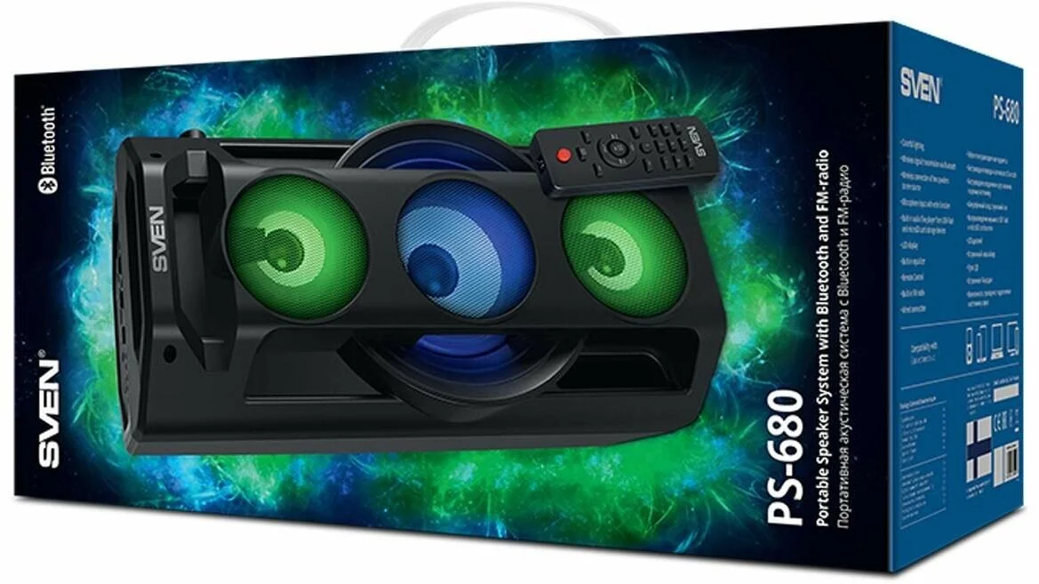 Портативная акустика SVEN PS-680 Black (SV-020187) Казахстан