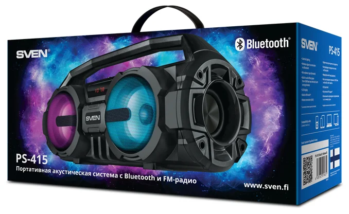 Портативная акустика SVEN PS-415 Black Казахстан