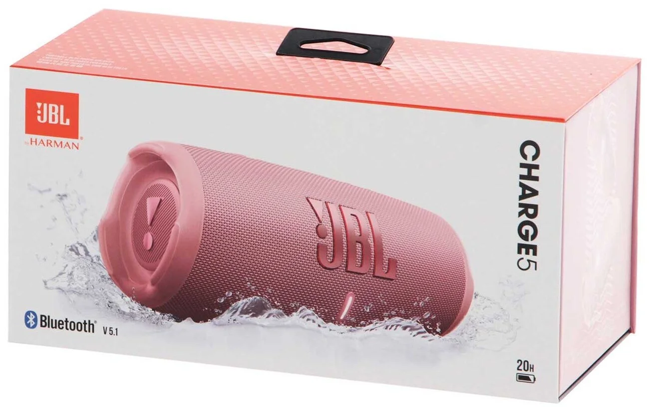 Купить Портативная акустика JBL Charge 5 Pink (JBLCHARGE5PINK)