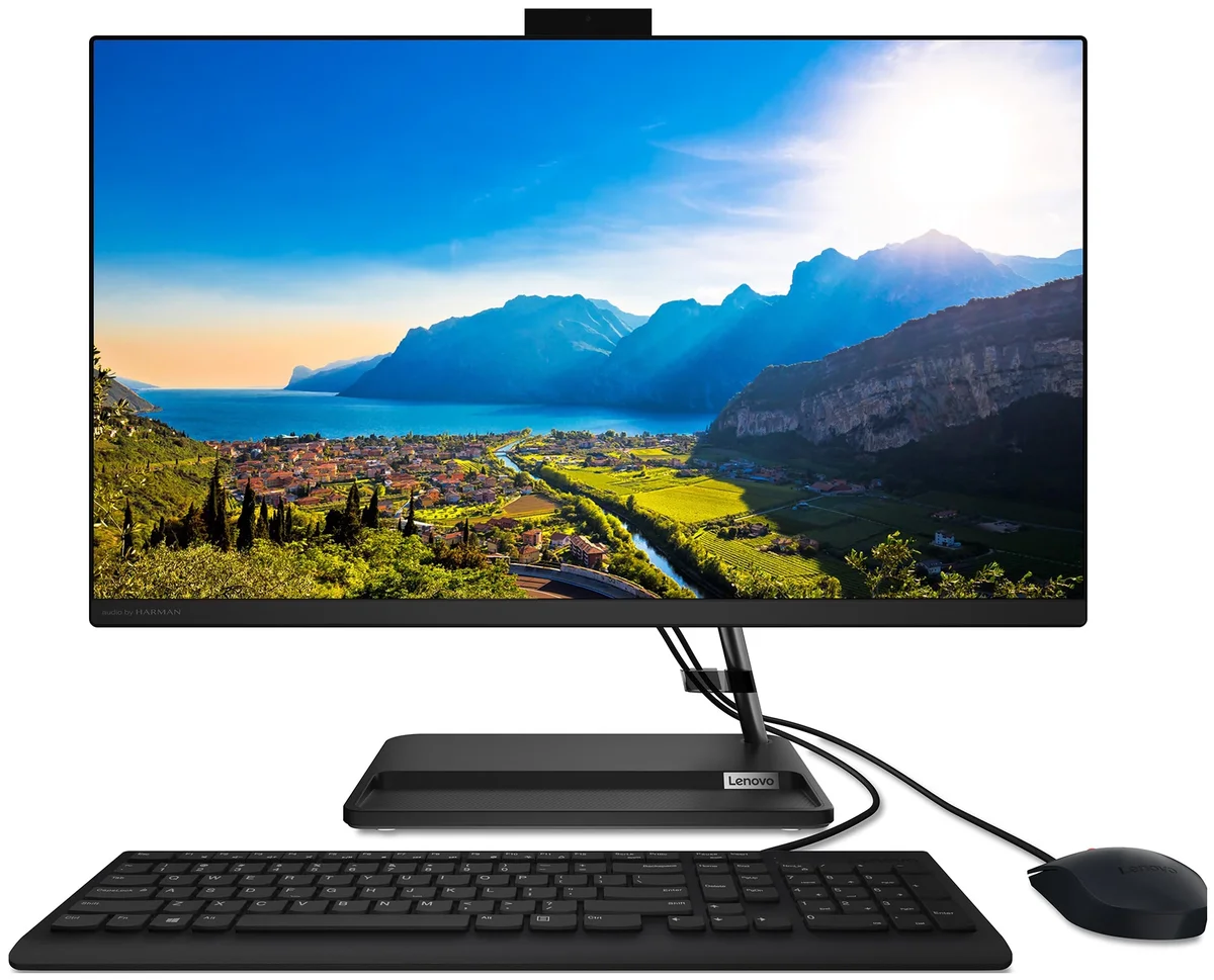 Моноблок LENOVO AIO3 23,8'FHD/Ryzen 5-5500U/8Gb/512Gb/Dos (F0G100C1RK)