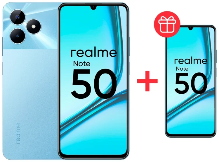 Смартфон REALME Note 50 3/64Gb Blue +подарок Note 50 3/64Gb Blue