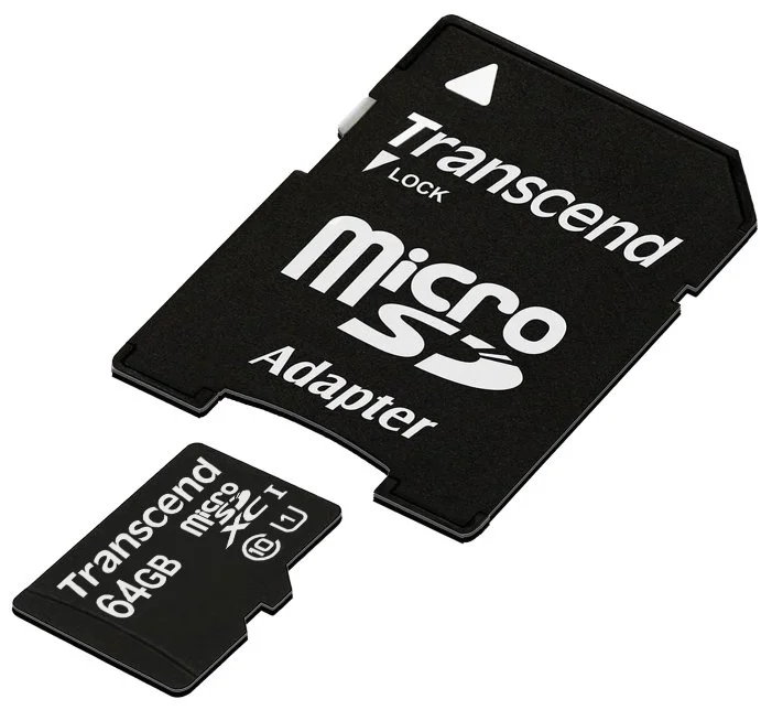 Фото Карта памяти TRANSCEND TS64GUSDU1 Class 10 Adapter SD