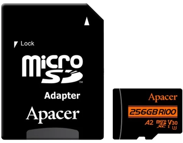 Фото Карта памяти APACER AP256GMCSX10U8-R Class 10 100R/80W + adapter SD