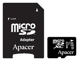 Фото Карта памяти APACER AP128GMCSX10U5-R 128Gb + адаптер