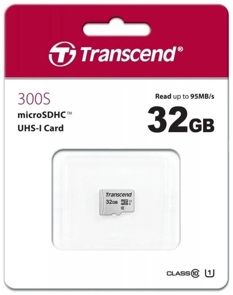 Фото Карта памяти TRANSCEND MicroSDHC 32 GB UHS-I class 1 + A (TS32GUSD300S)
