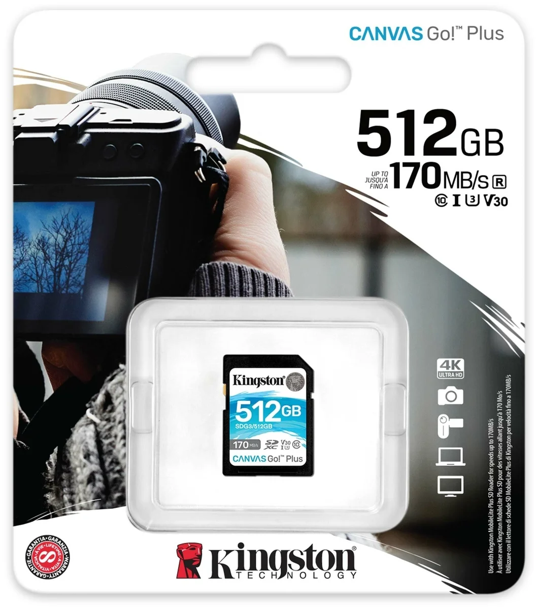 Фотография Карта памяти KINGSTON SDG3/256Gb SDXC UHS-I Class 10 V30