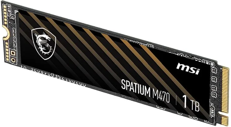 Фото Твердотельный накопитель 1000Gb SSD MSI SPATIUM M470 M,2 PCIe 4,0 NVMe R5000Mb/s W4400MB/s SPATIUM M470 PCIe 4,0 NVMe M,2 1TB