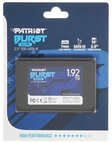 Фотография Жесткий диск SSD PATRIOT Burst Elite PBE192TS25SSDR
