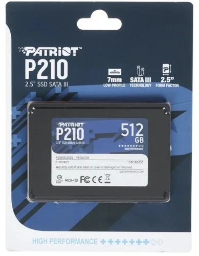 Картинка Жесткий диск SSD PATRIOT P210S512G25