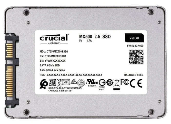 Фотография Жесткий диск SSD Crucial CT250MX500SSD1