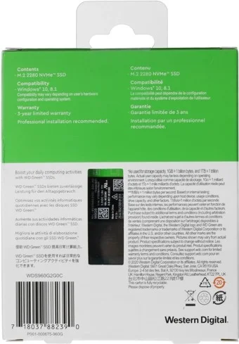 Фотография Жесткий диск SSD Western Digital WDS960G2G0C TLC