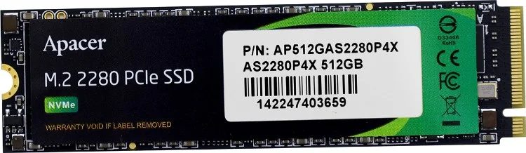 Фото Жесткий диск SSD APACER AS2280 AP512GAS2280P4X-1