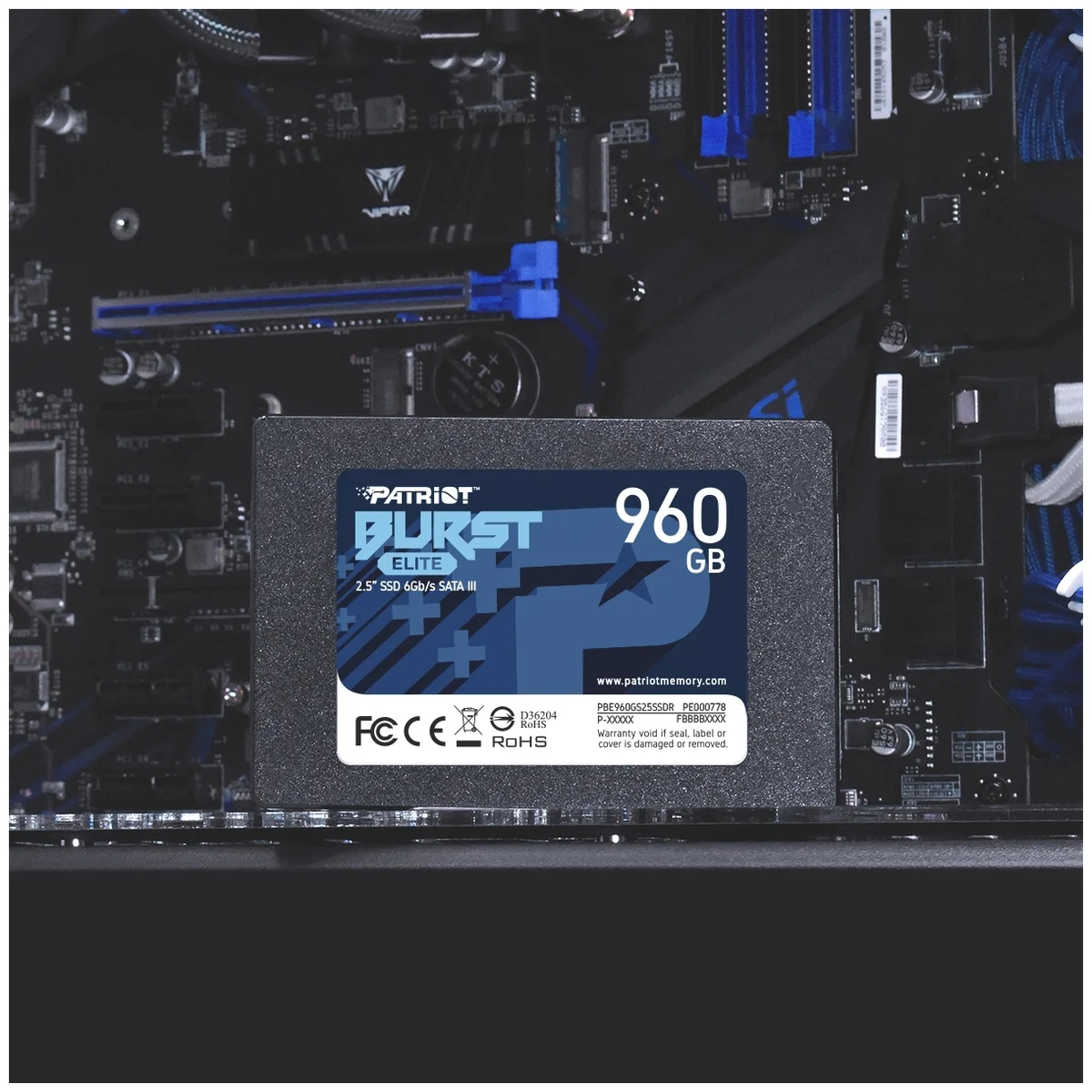 Картинка Жесткий диск SSD Patriot Burst Elite PBE960GS25SSDR