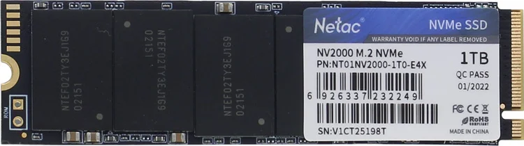 Жесткий диск SSD NETAC NV2000 2500R/2100W (NT01NV2000-1T0-E4X)