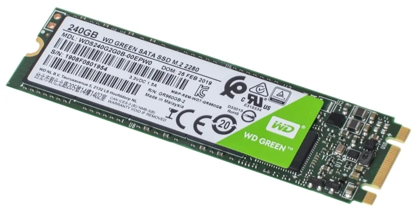 Фото Жесткий диск SSD Western Digital Green WDS240G2G0B