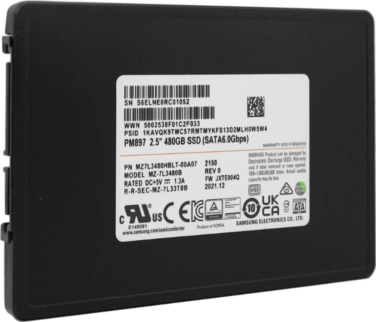 Фотография Жесткий диск SSD SAMSUNG PM897 MZ7L3480 MZ7L3480HBLT-00A07