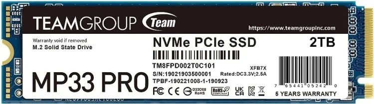 Жесткий диск SSD Team Group MP33 PRO TM8FPD002T0C101