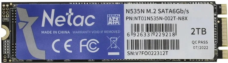 Жесткий диск SSD NETAC NT01N535N-002T-N8X