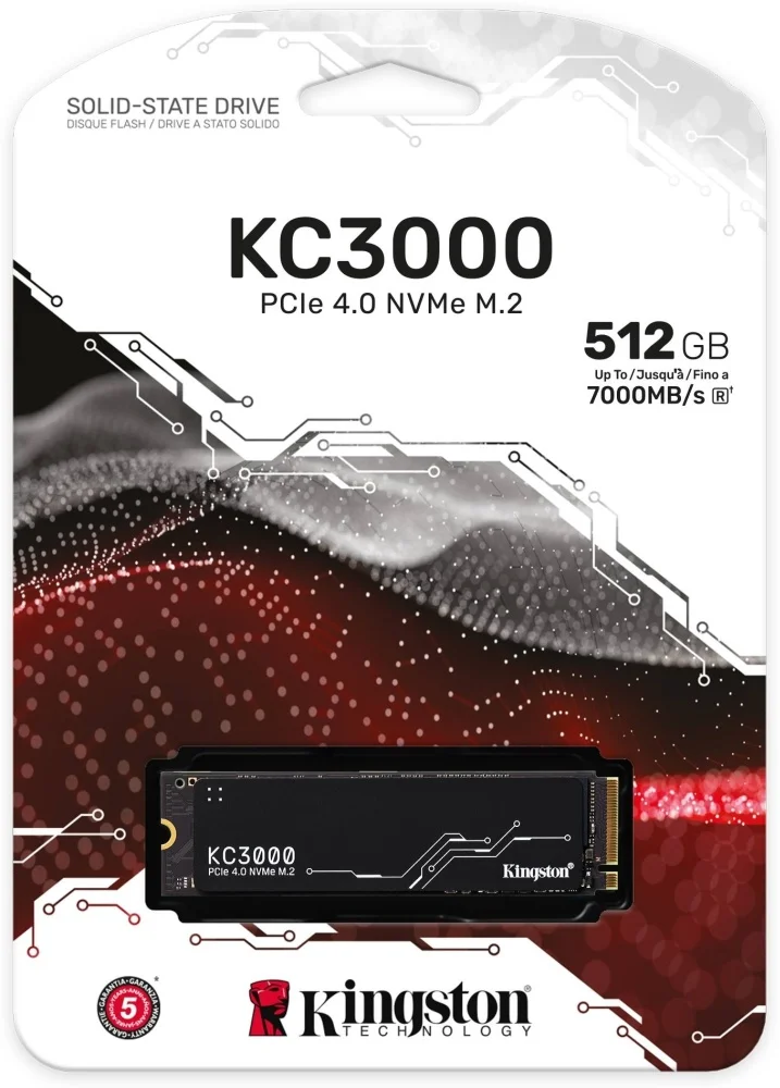 Фотография Жесткий диск SSD KINGSTON SKC3000S/512G PCIe 4.0 NVMe M2