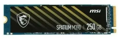 Твердотельный накопитель 250Gb SSD MSI SPATIUM M390 M,2 PCIe NVMe R3300Mb/s W1200MB/s SPATIUM M390 NVMe M,2 250GB