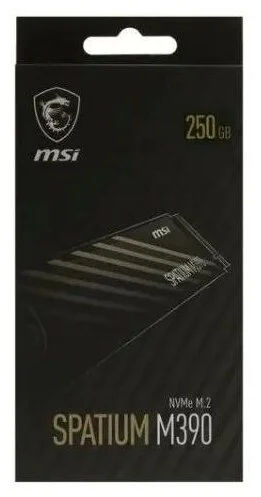 Фотография Твердотельный накопитель 250Gb SSD MSI SPATIUM M390 M,2 PCIe NVMe R3300Mb/s W1200MB/s SPATIUM M390 NVMe M,2 250GB