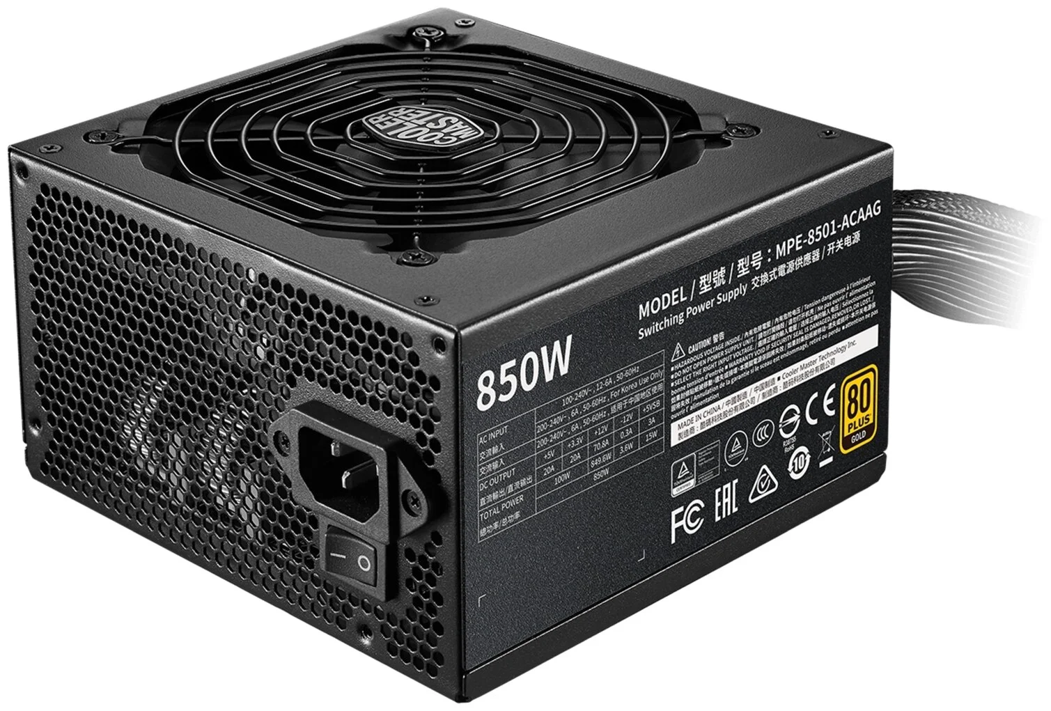 Фото Блок питания COOLERMASTER MWE GOLD 850 V2 MPE-8501-ACAAG-EU