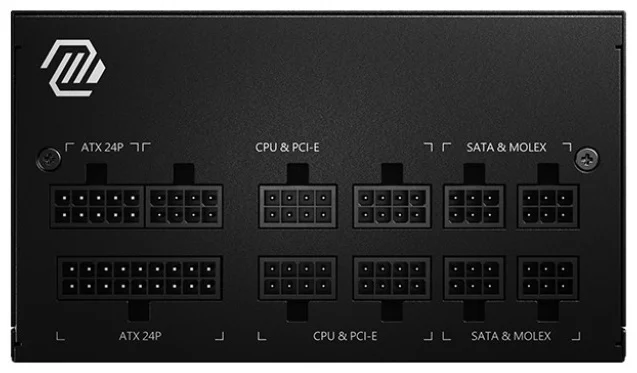 Фото Блок питания MSI MAG A650GL, 650W, Active PFC, 80+ GOLD, Full Modular,MAG A650GL