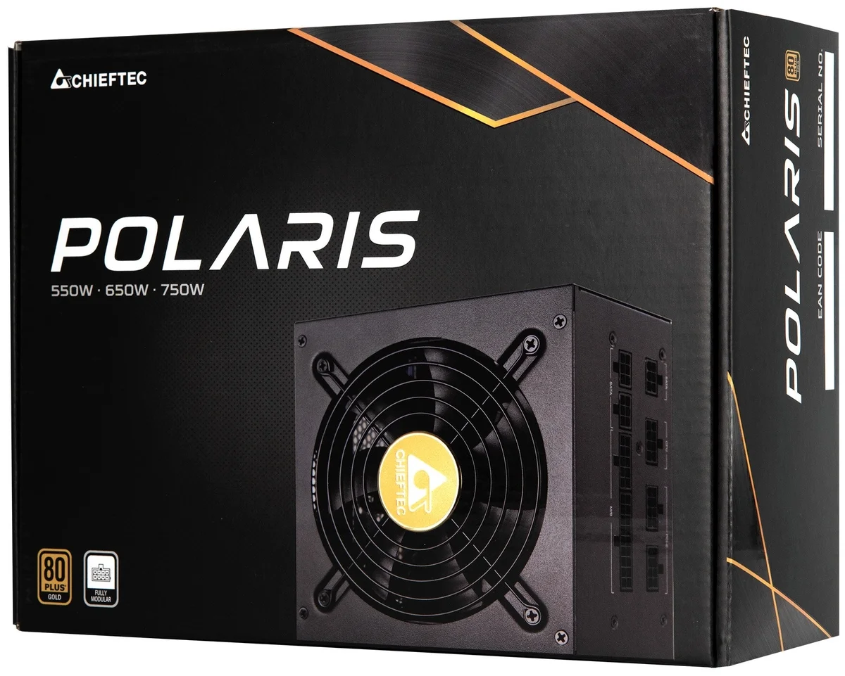 Картинка Блок питания Chieftec POLARIS PPS-650FC 650W 80plus Gold