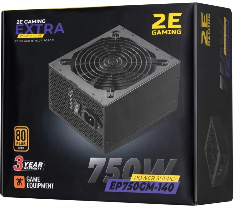 Цена Блок питания 2E GAMING EXTRA POWER (750W) 2E-EP750GM-140