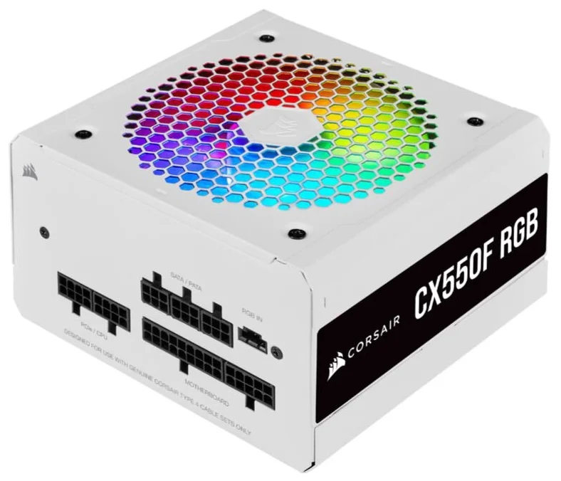 Блок питания CORSAIR CX550F RGB White 550W