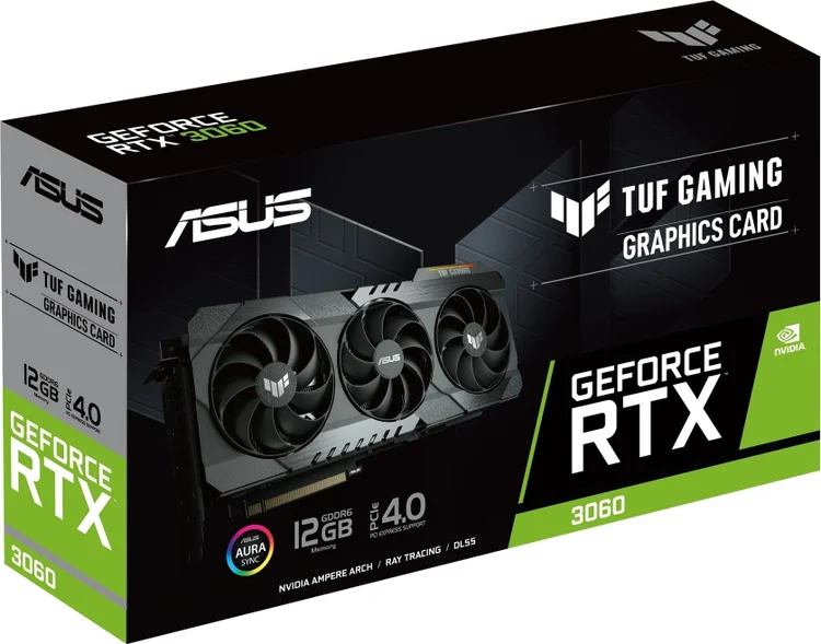 Картинка Видеокарта ASUS GeForce RTX3060 12GB GDDR6 192-bit 2xHDMI 3xDP TUF-RTX3060-12G-V2-GAMING