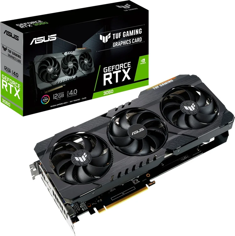Цена Видеокарта ASUS GeForce RTX3060 12GB GDDR6 192-bit 2xHDMI 3xDP TUF-RTX3060-12G-V2-GAMING