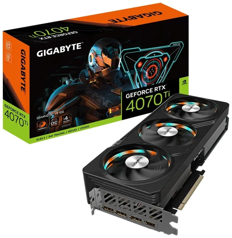 Цена Видеокарта GIGABYTE RTX4070Ti GV-N407T GAMING OCV2-12GD