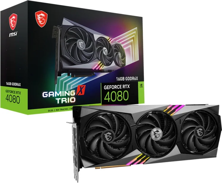 Купить Видеокарта MSI GeForce RTX4080 16GB GAMING X TRIO
